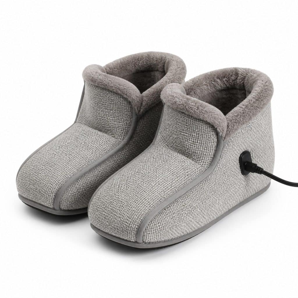 Chaussons chauffants micro-ondables présenté seul